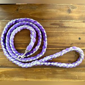 Custom Hand Braided Leash Purple and Gray